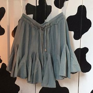Jade green flowy skirt (worn once)
